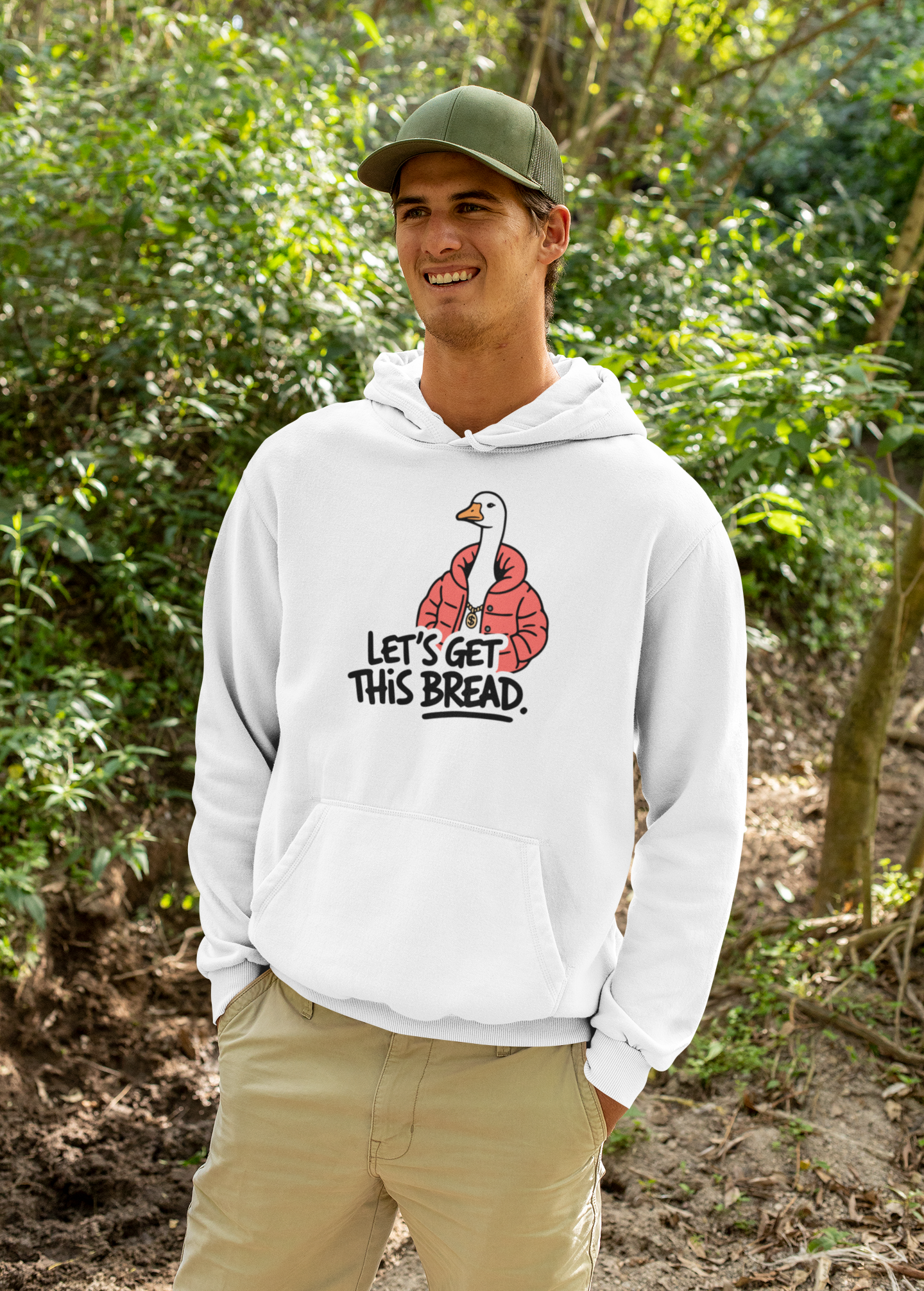 Let’s Get This Bread Goose Hoodie Funny Gangster Goose Meme Sweatshirt for Silly Goose Fans