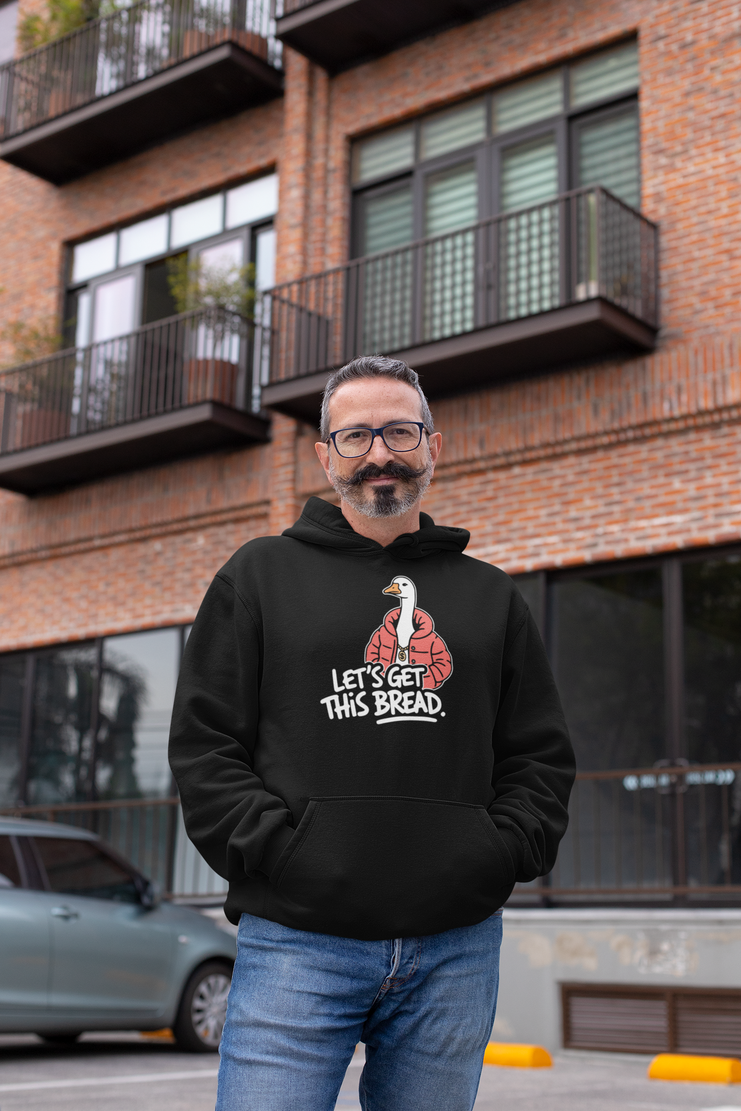 Let’s Get This Bread Goose Hoodie Funny Gangster Goose Meme Sweatshirt for Silly Goose Fans