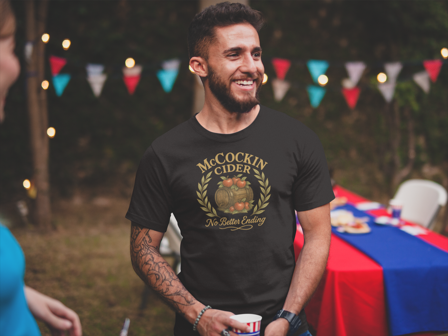 McCockin Cider Funny Vintage T Shirt Pun Barrel Design for Humor and Joke Lovers