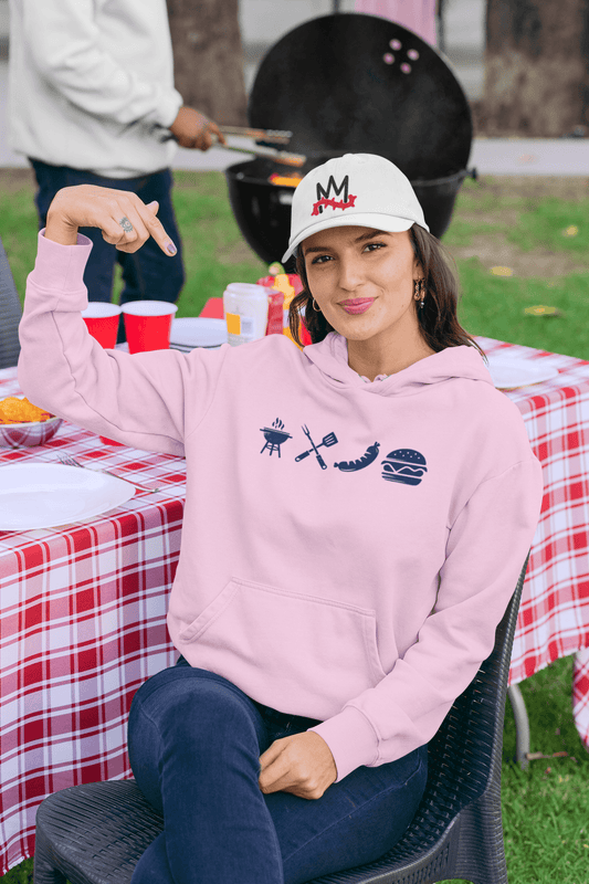 A Day Well Spent Grilling, BBQ Graphic Hoodie - Inken Image