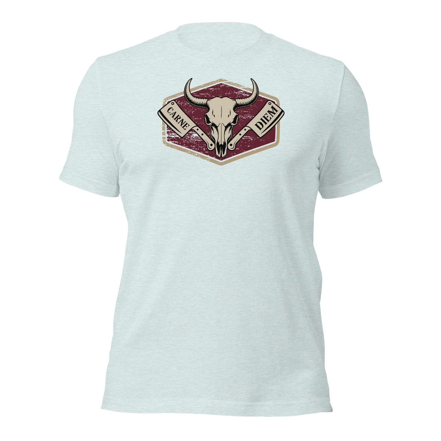 Carne Diem Bull Skull Meat Eater Emblem T-Shirt - Inken Image