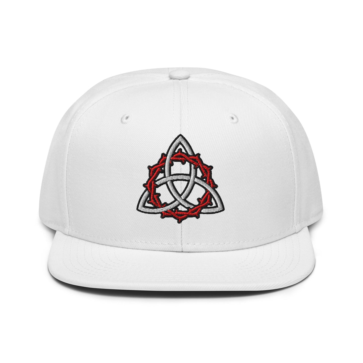 Celtic Trinity Knot Crown Of Thorns Flat Embroidery Snapback - Inken Image