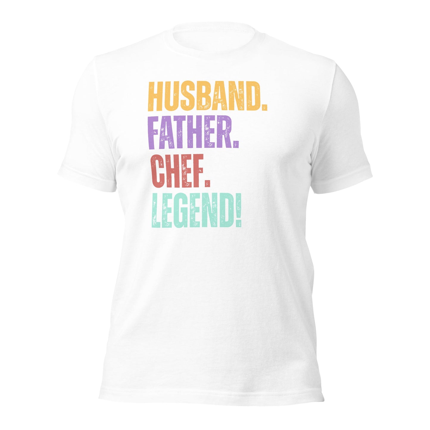 Fun Dad Chef T-Shirt Husband Legend Gift Tee - Inken Image