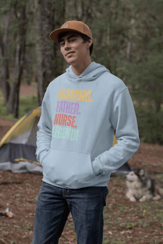 Fun Dad Nurse Hoodie RN Husband Legend Gift Tee - Inken Image