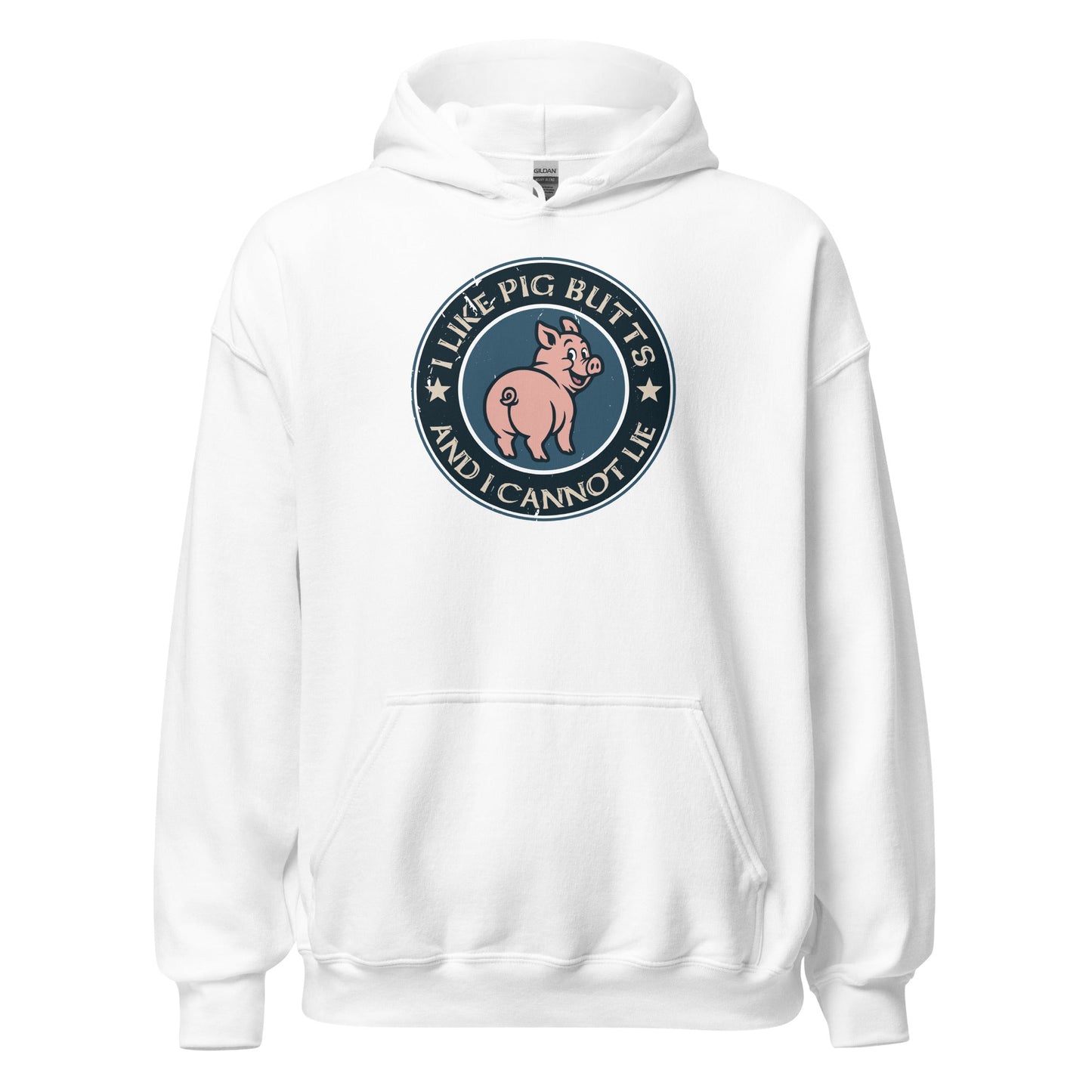 I Like Pig Butts And I Cannot Lie BBQ Emblem Hoodie - Inken Image
