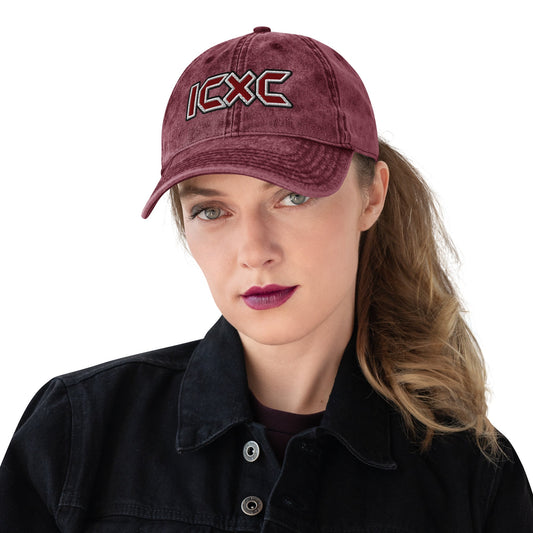 ICXC "Jesus Christ" Flat Embroidered Vintage Cotton Twill Cap - Inken Image