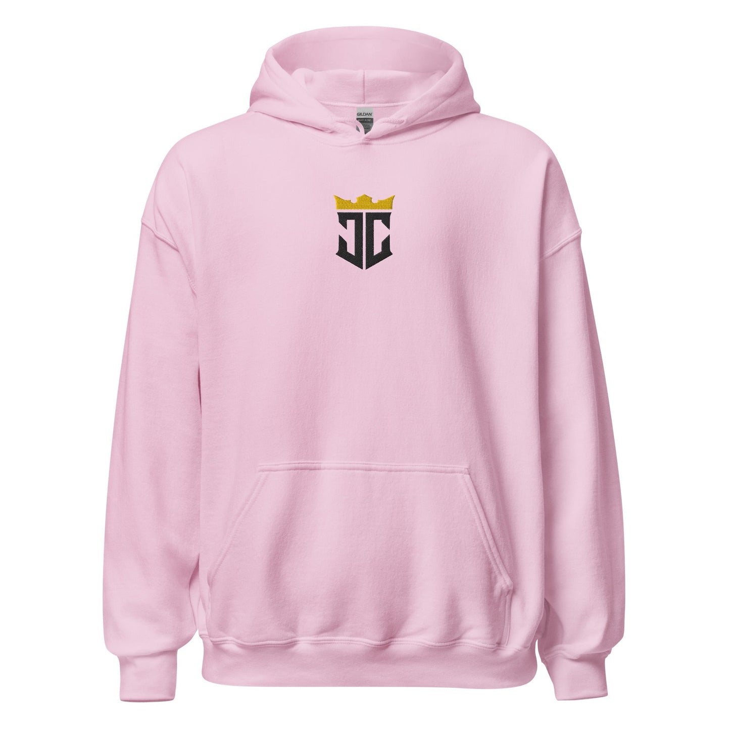 JC Emblem Jesus Christ Is King Embroidered Hoodie - Inken Image