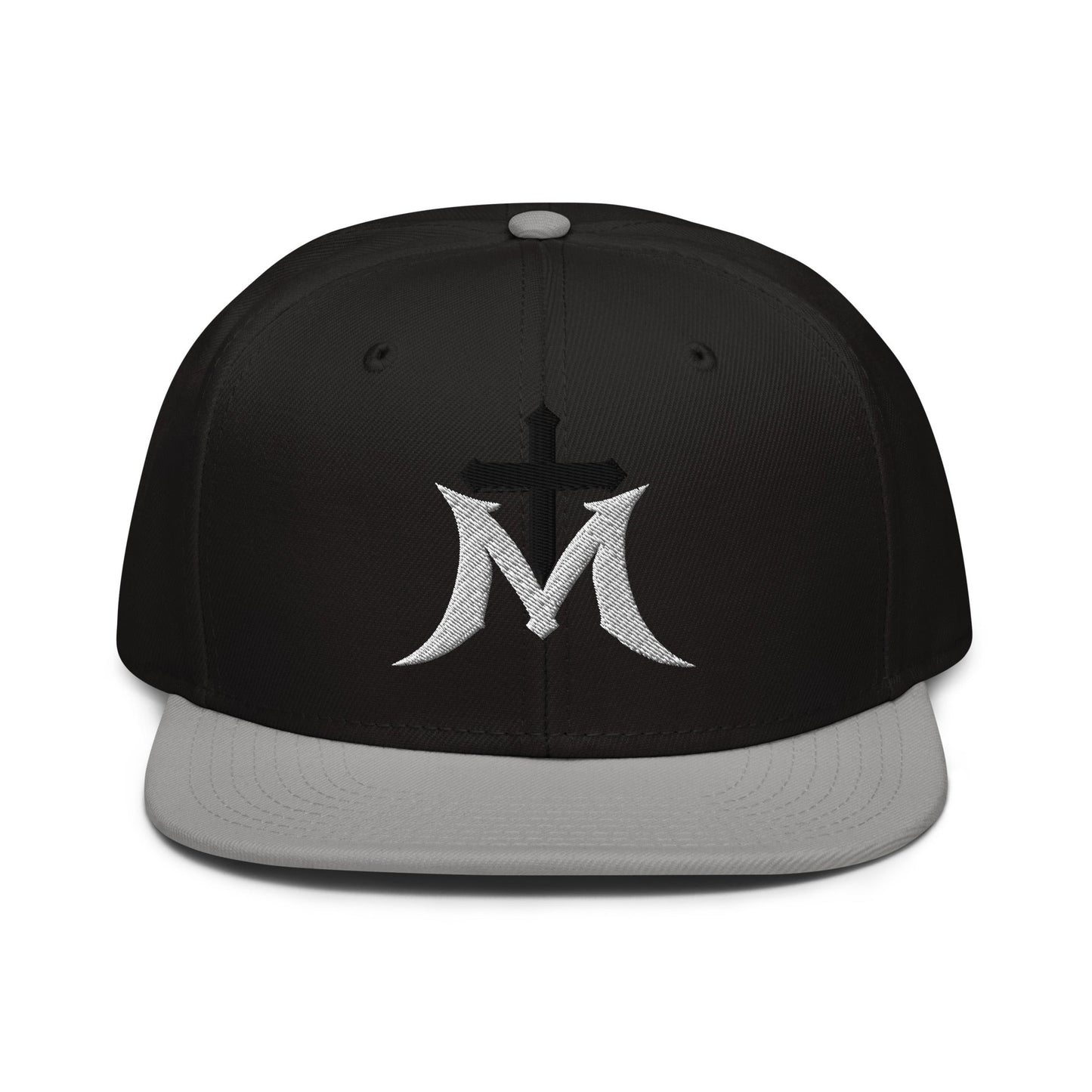 Marian Cross Snapback Virgin Mary Gothic Embroidered Hat - Inken Image