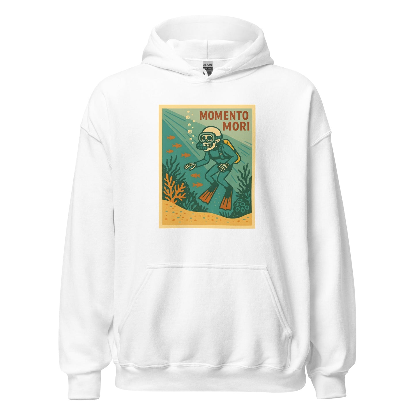 Momento Mori Scuba Diver Retro Hoodie - Inken Image