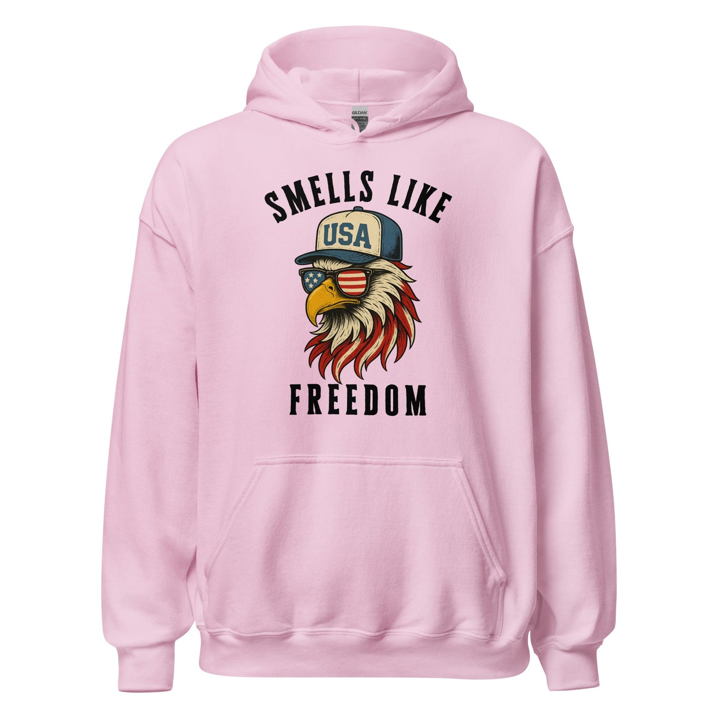 Patriotic Bald Eagle Smells Like Freedom Hoodie - Inken Image