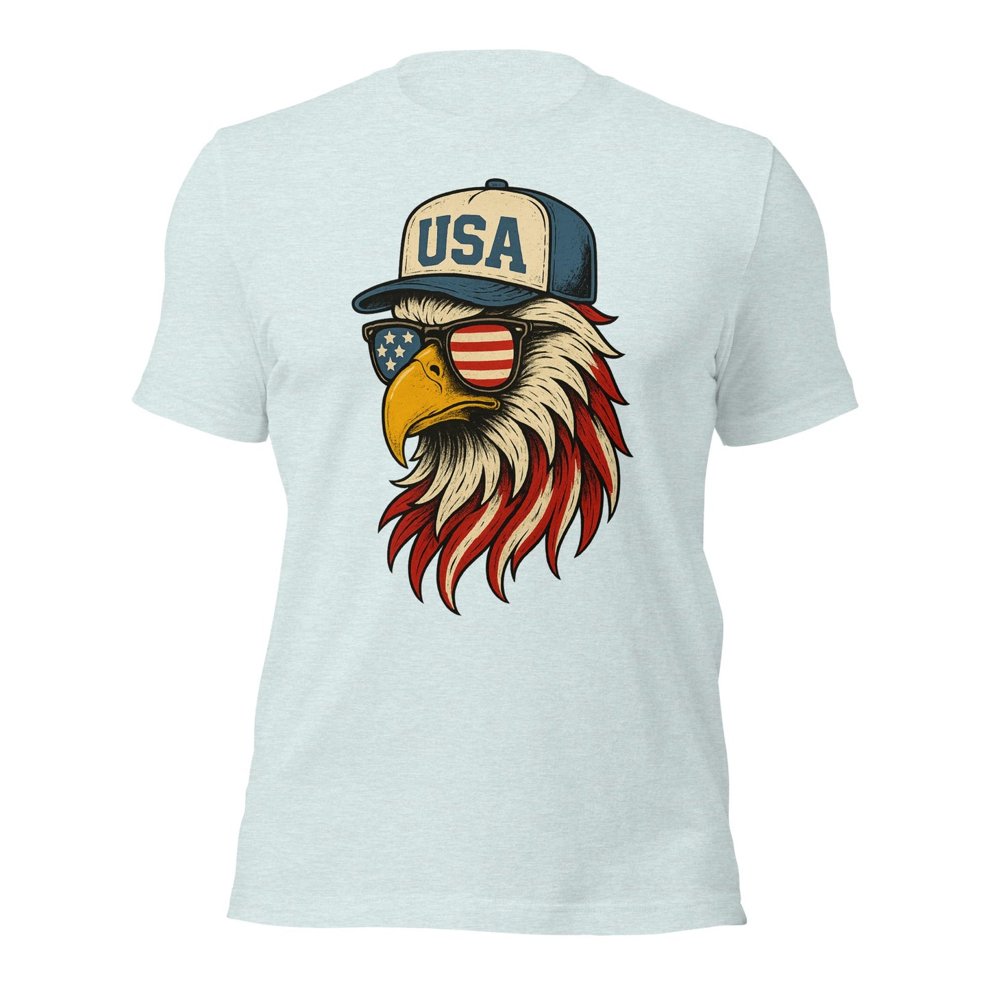 Patriotic Bald Eagle "USA" Hat T-Shirt - Inken Image