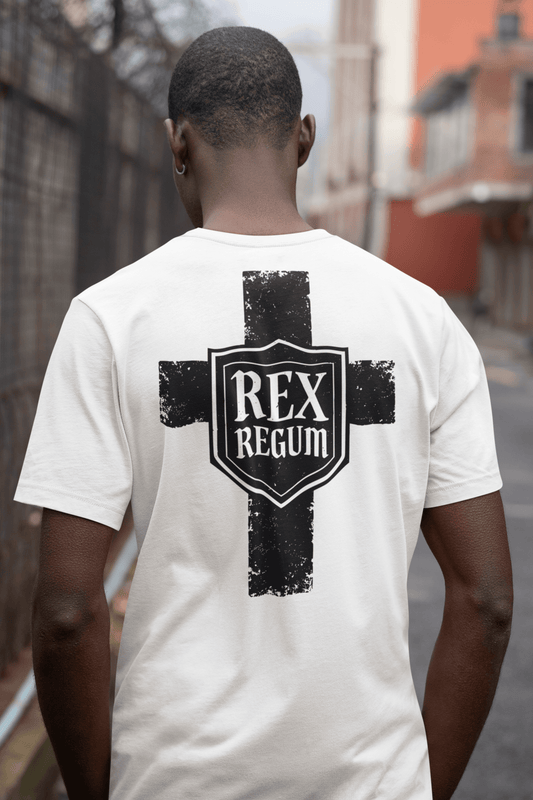 Rex Regum, King Of Kings, Cross Graphic T-shirt - Inken Image