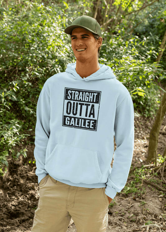 Straight Outta Galilee Christian Rap Parody Hoodie - Inken Image