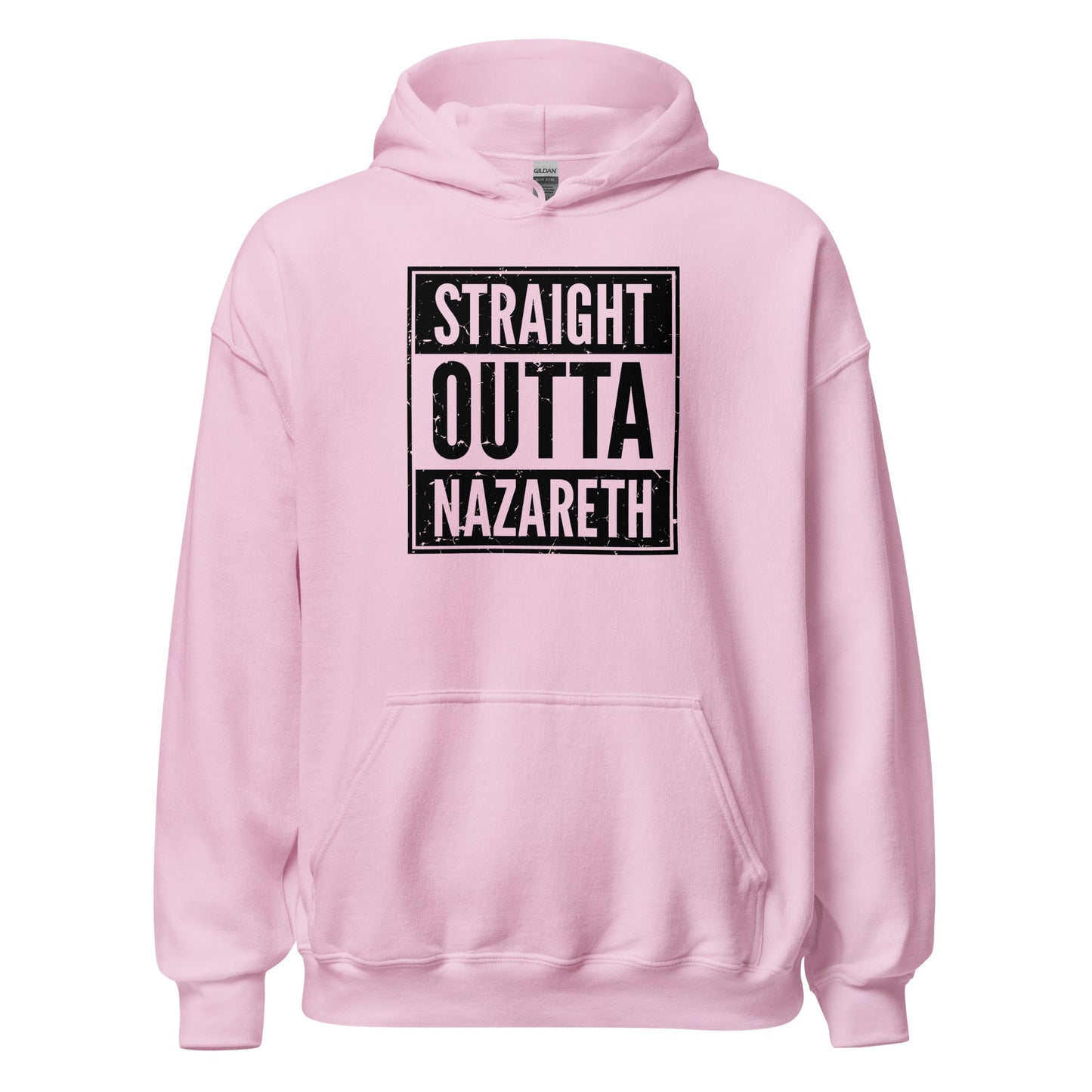 Straight Outta Nazareth Funny Christian Rap Parody Hoodie - Inken Image