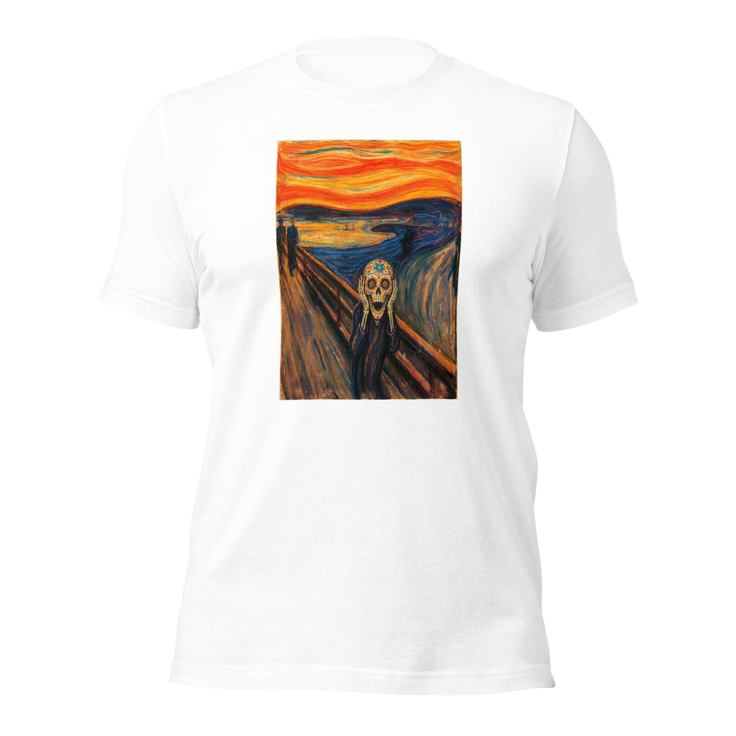 Sugar Skull The Scream Shirt Dia De Los Muertos Expressionist Parody Tee - Inken Image