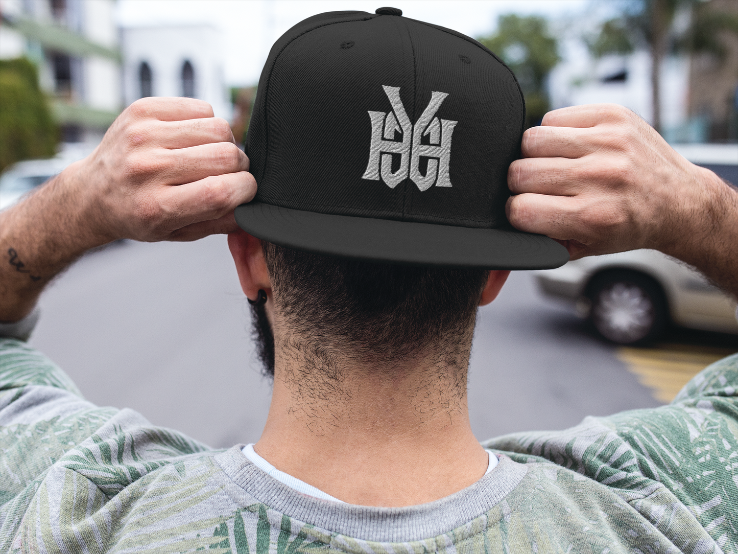 YHWH Monogram Snapback Hat 3D Puff Embroidery Christian Cap for Faith and Bible Lovers