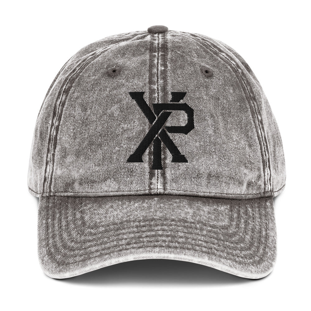 XP Chi Rho Modern Christian 3D Puff Embroidery Vintage Cotton Twill Cap - Inken Image