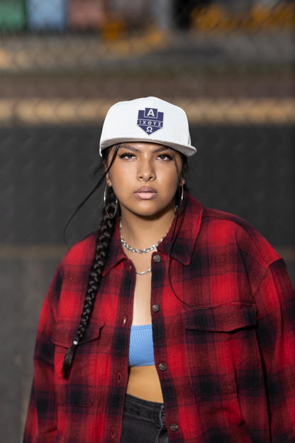 Alpha Omega ICTHYS Greek Shield Flat Embroidered Snapback