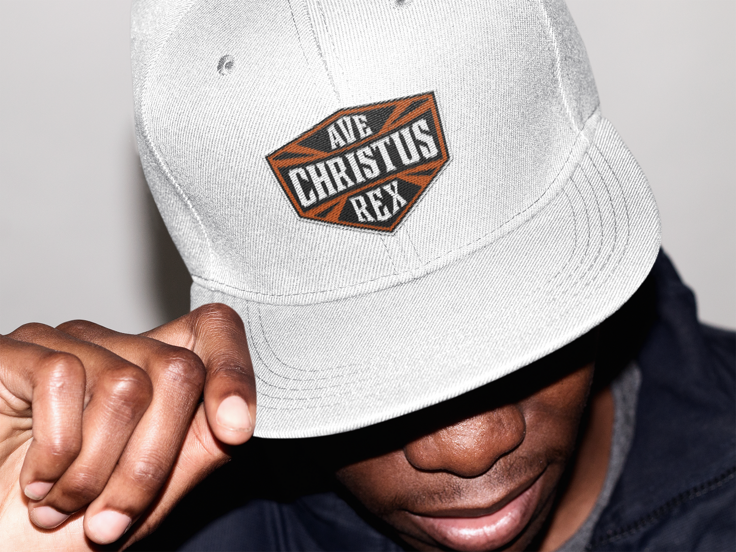 Ave Christus Rex "Hail Christ the King" Flat Embroidered Shield Snapback
