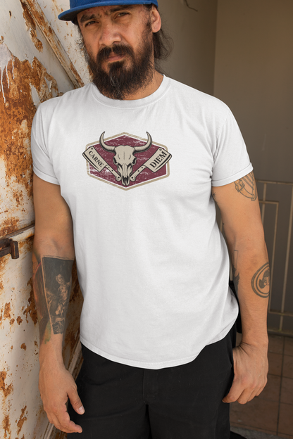 Carne Diem Bull Skull Meat Eater Emblem T-Shirt