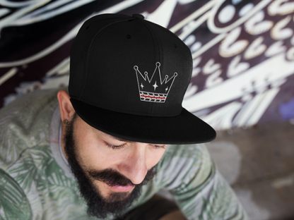Crown Of Thorns Flat Embroidered Snapback