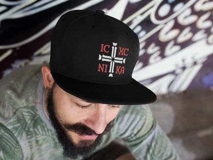 IC XC NIKA Jesus Christ Conquers Cross Emblem Embroidered Snapback