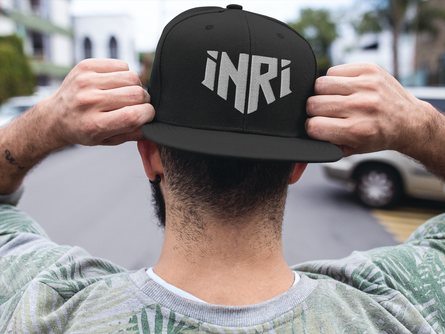 INRI Sacred Name Crest 3D Puff Embroidered Snapback