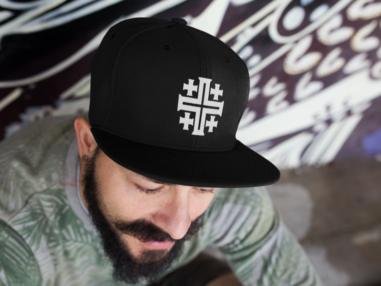 Jerusalem Cross 3D Puff Embroidered Snapback