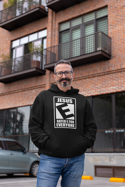 Jesus Rated E For Everyone Warning Label Hoodie