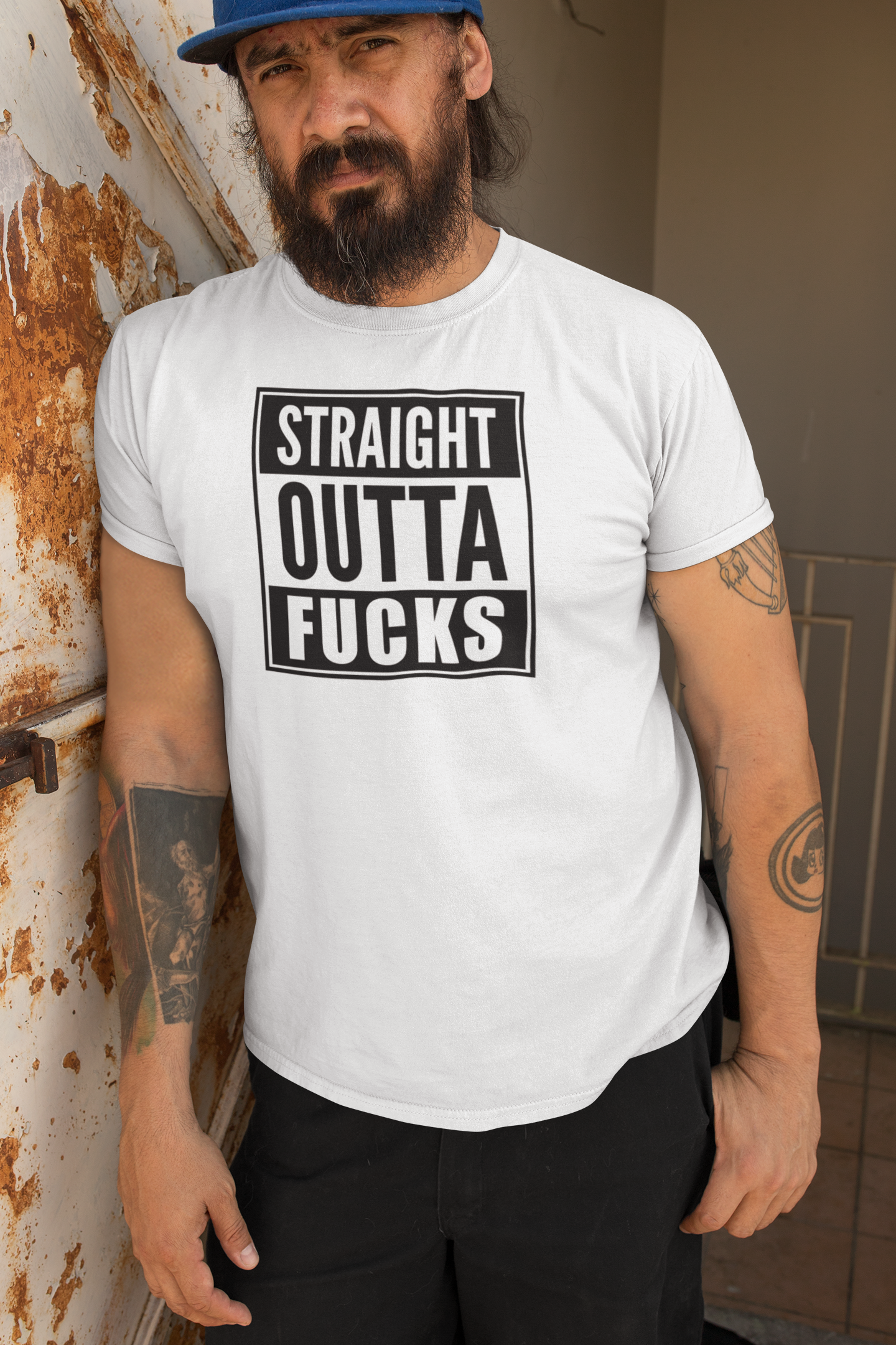 Straight Outta Fucks Parody Rap T-Shirt