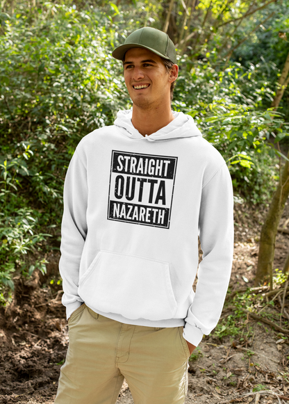 Straight Outta Nazareth Funny Christian Rap Parody Hoodie