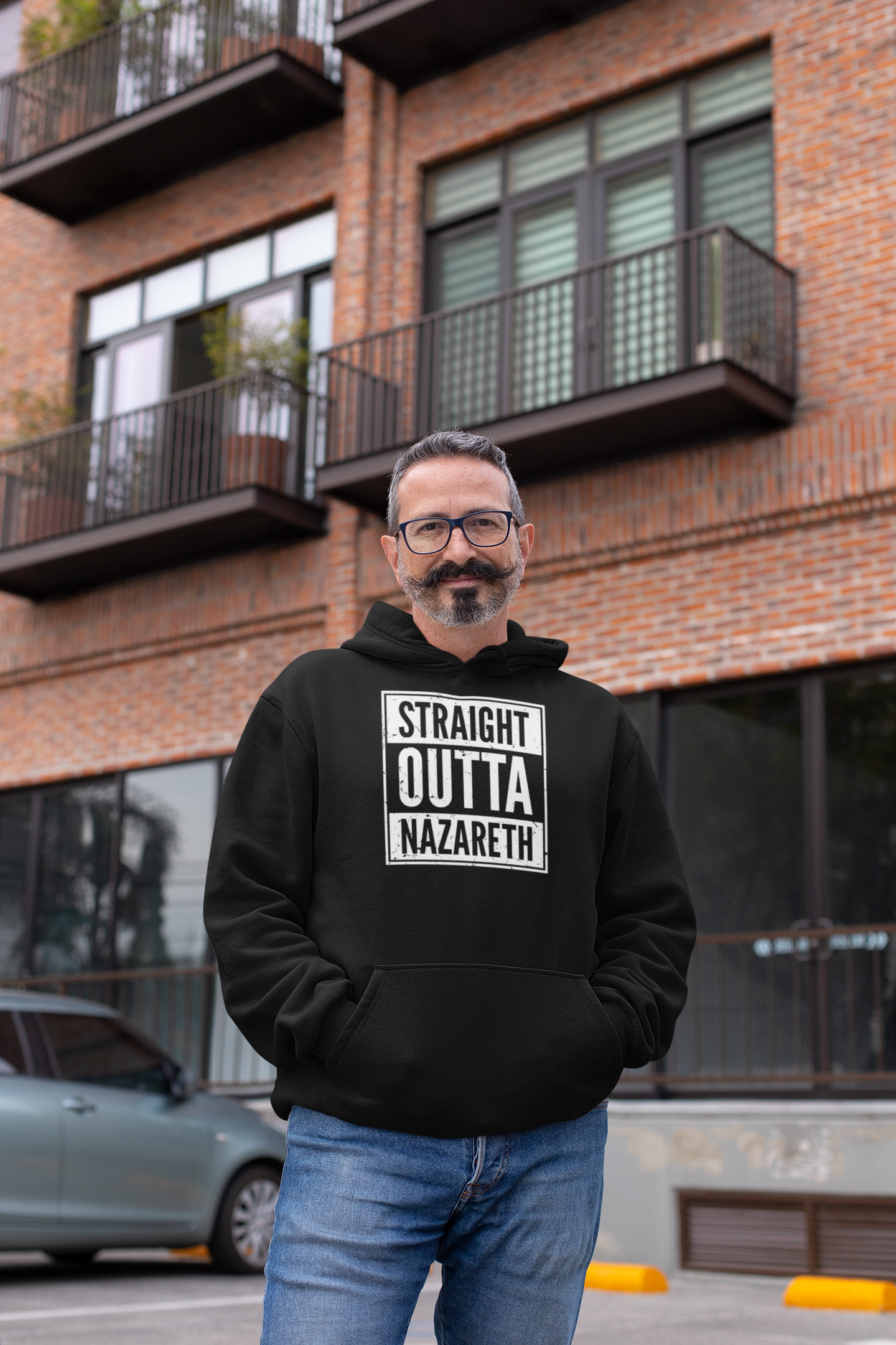 Straight Outta Nazareth Funny Christian Rap Parody Hoodie