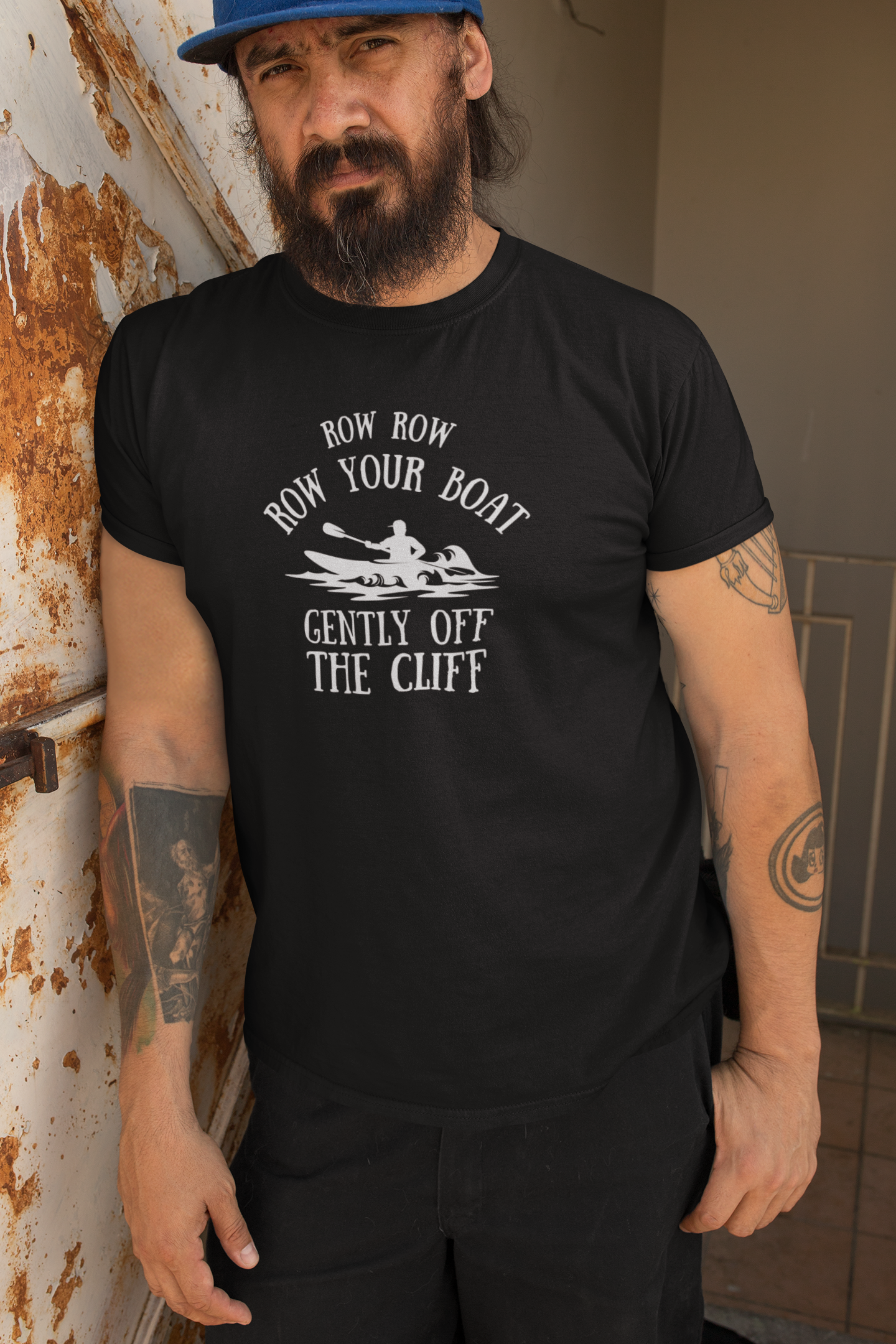 Row Row Row Your Boat Retro Kayaking T-Shirt