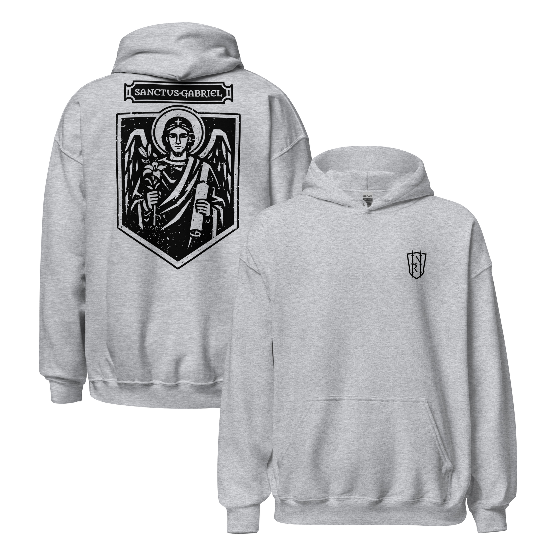Sanctus Gabriel - Archangel Gabriel Icon Graphic Hoodie - Inken Image