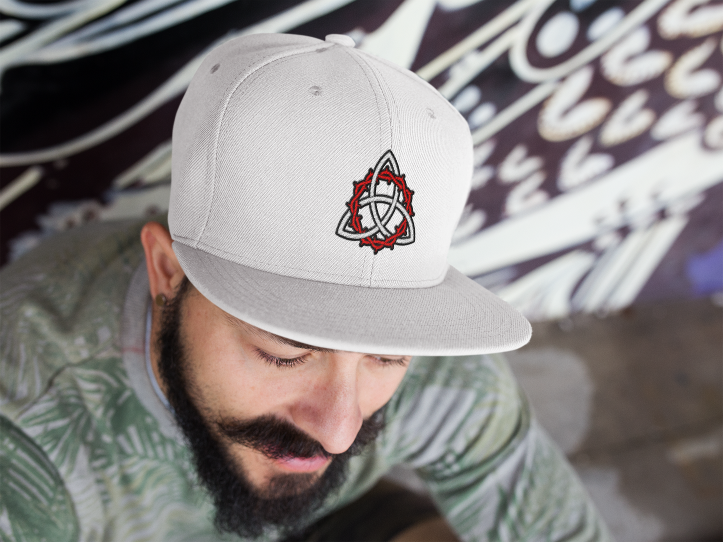 Celtic Trinity Knot Crown Of Thorns Flat Embroidery Snapback