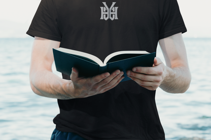 YHWH Monogram Embroidered T Shirt Minimal Christian Apparel for Faith and Bible Lovers