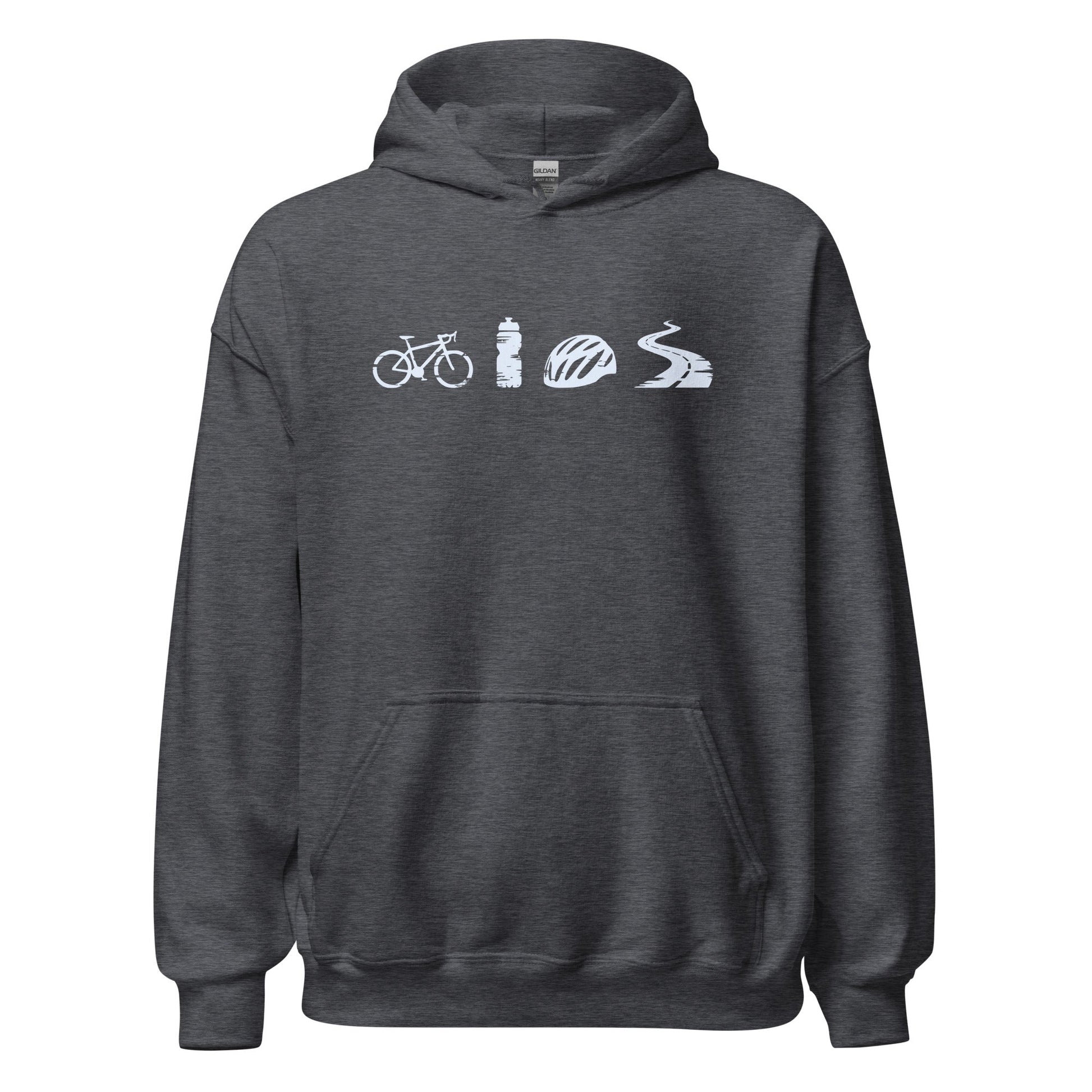 A Day Well Spent Biking, Cyclist Graphic Hoodie - Inken Image