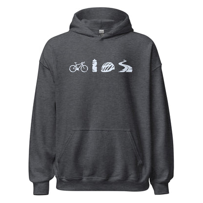 A Day Well Spent Biking, Cyclist Graphic Hoodie - Inken Image