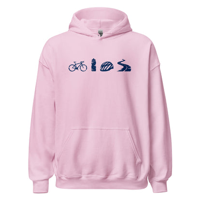 A Day Well Spent Biking, Cyclist Graphic Hoodie - Inken Image