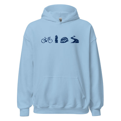 A Day Well Spent Biking, Cyclist Graphic Hoodie - Inken Image