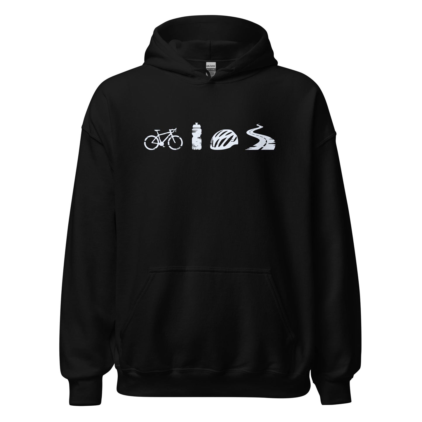 A Day Well Spent Biking, Cyclist Graphic Hoodie - Inken Image