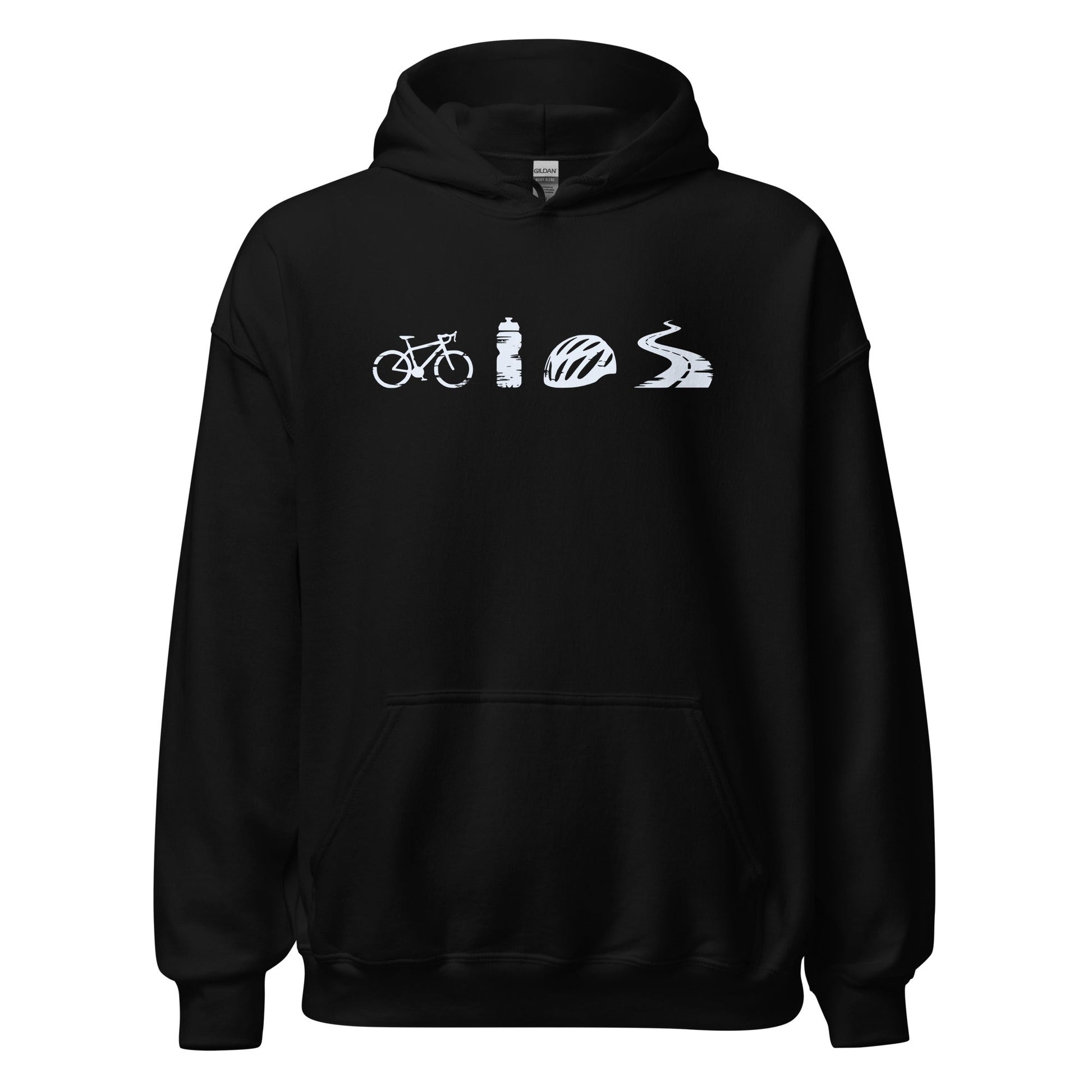 A Day Well Spent Biking, Cyclist Graphic Hoodie - Inken Image