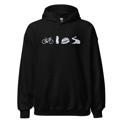 A Day Well Spent Biking, Cyclist Graphic Hoodie - Inken Image