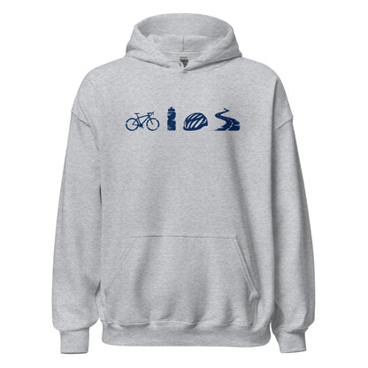 A Day Well Spent Biking, Cyclist Graphic Hoodie - Inken Image