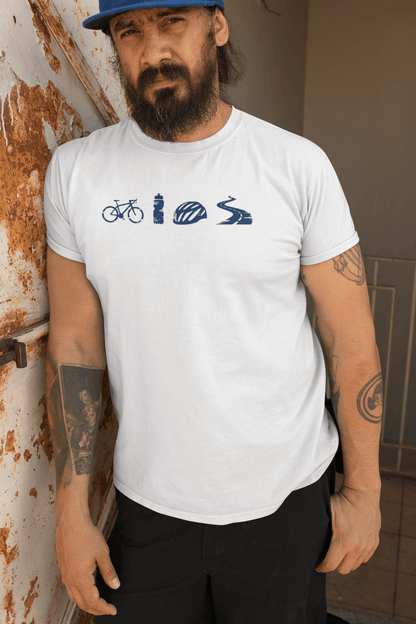 A Day Well Spent Biking, Cyclist Graphic T-shirt - Inken Image