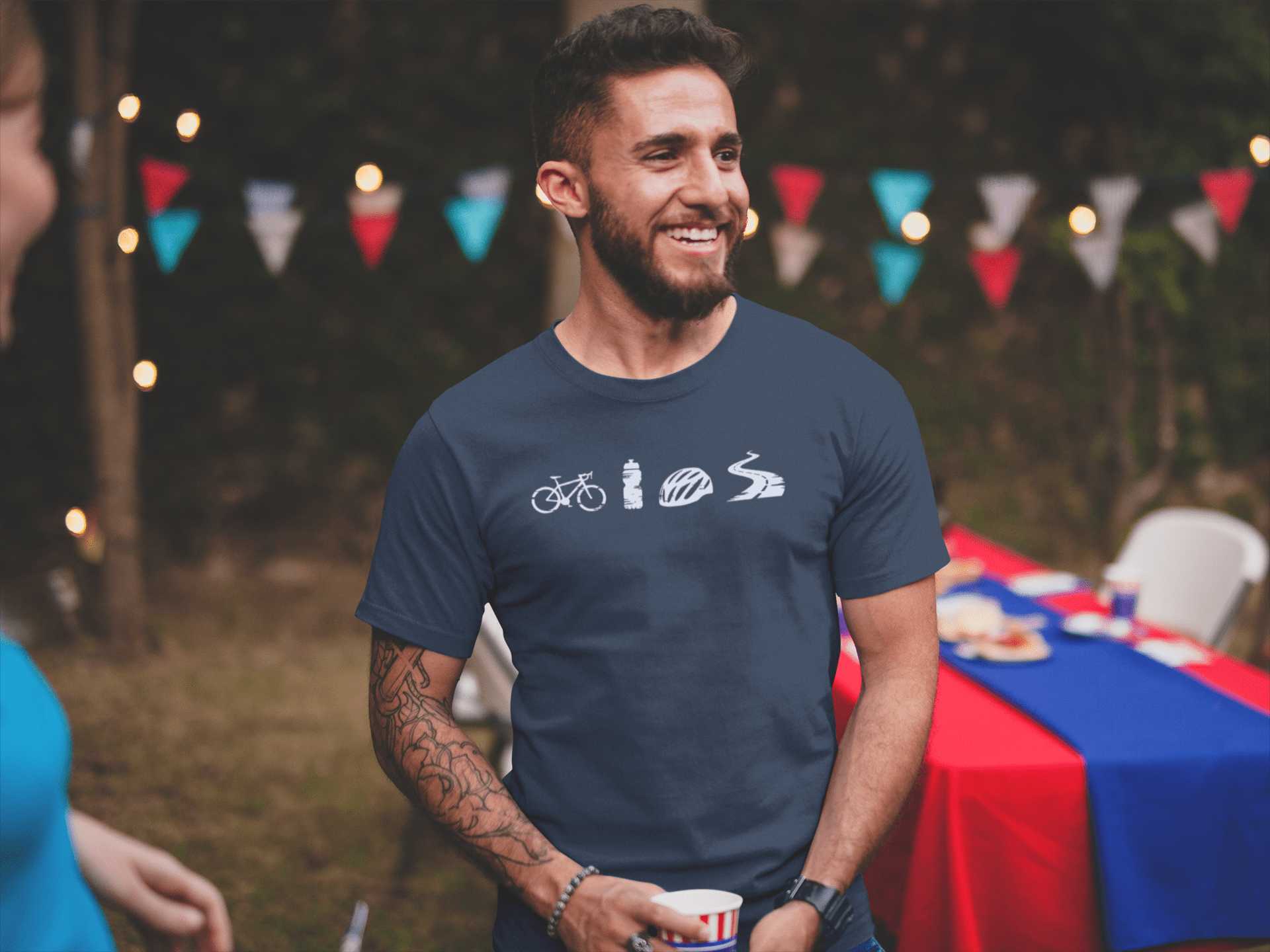 A Day Well Spent Biking, Cyclist Graphic T-shirt - Inken Image