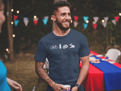 A Day Well Spent Biking, Cyclist Graphic T-shirt - Inken Image