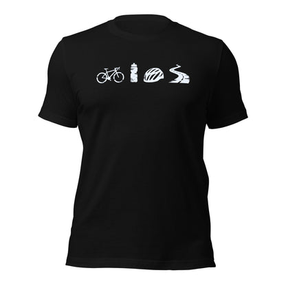 A Day Well Spent Biking, Cyclist Graphic T-shirt - Inken Image