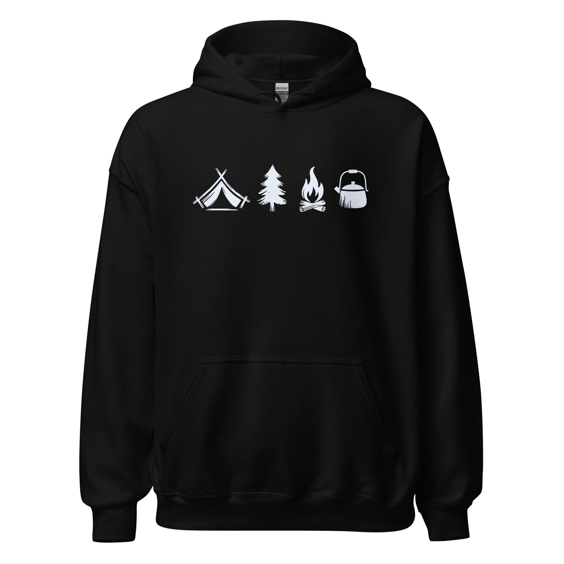 A Day Well Spent Camping, Outdoorsman Graphic Hoodie - Inken Image