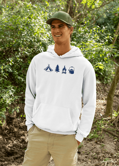 A Day Well Spent Camping, Outdoorsman Graphic Hoodie - Inken Image